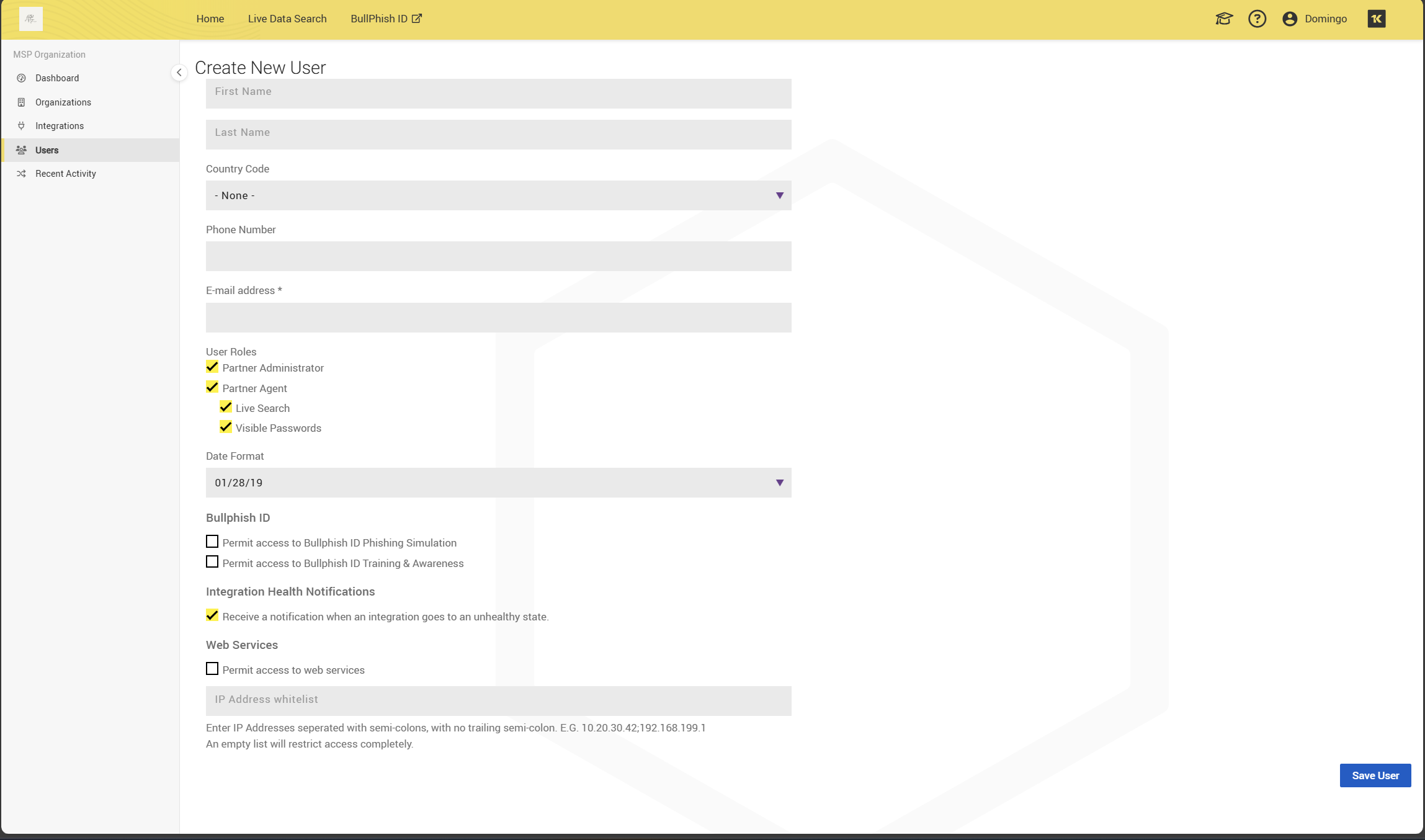 Exploring the Users page